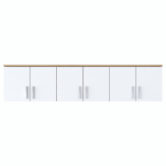 Hanah Home EA114 - 2720 Estantería de Pared Nogal y Blanco 180 cm